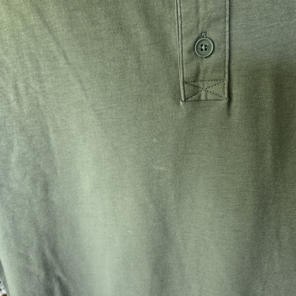 Lucky Brand Men's Medium Olive Green Henley Shirt - Picture 11 of 12